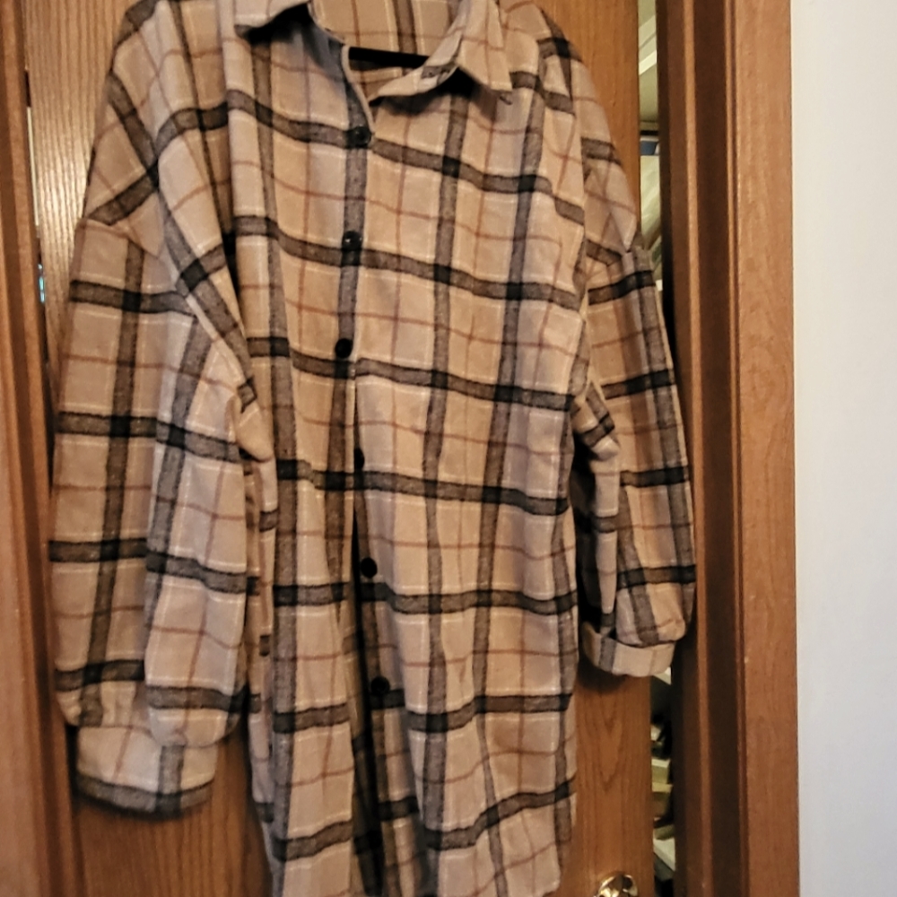 Plaid overcoat